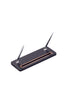Pera Leather Pen Unit Black Wood Detailed
